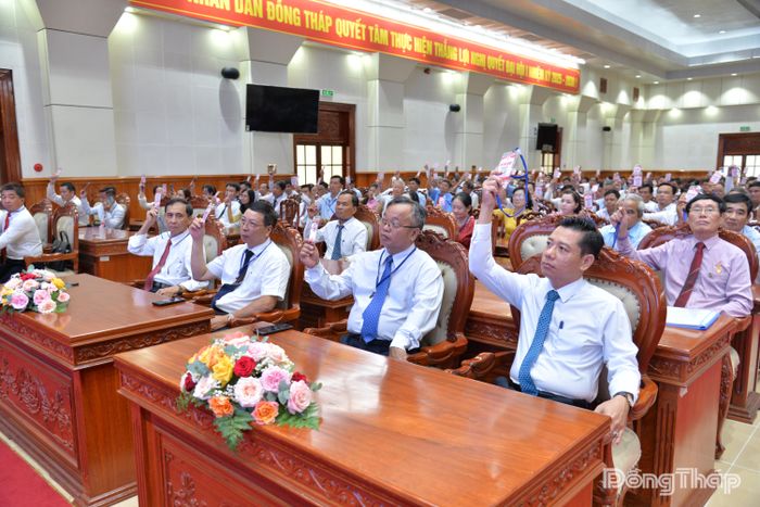 Các đại biểu biểu quyết tại Đại hội.