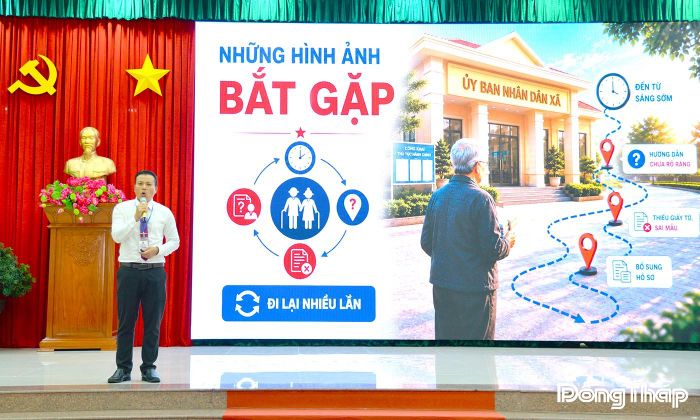 Thí sinh trình bày phần thi.