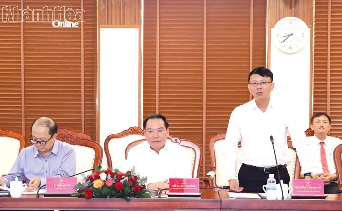 Đồng chí Nguyễn Thanh Hà phát biểu tại buổi lễ.