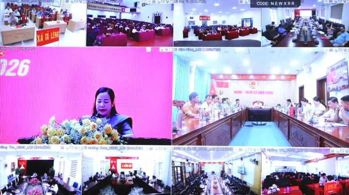 Quang cảnh hội nghị bồi dưỡng tại các điểm cầu.