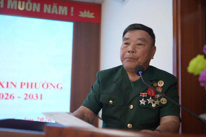 Đồng chí Hà Công Dân - Chủ tịch Hội Nạn nhân chất độc da cam/Dioxin tỉnh phát biểu tại đại hội.