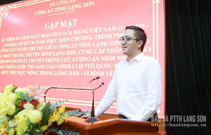 Đại diện Báo Nhân dân thường trú tại Lạng Sơn phát biểu tại chương trình