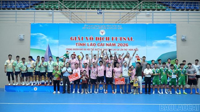 Câu lạc bộ Nha khoa Tùng Anh bảo vệ thành công chức vô địch Giải Futsal tỉnh Lào Cai năm 2026.