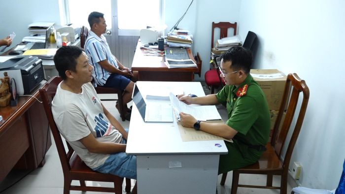 Phòng Cảnh sát Hình sự làm việc với đối tượng Nguyễn Thông.