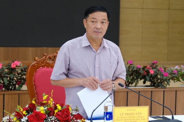 Đồng chí Lê Trọng Yên, Ủy viên Ban Thường vụ Tỉnh ủy, Phó Chủ tịch Thường trực UBND tỉnh Lâm Đồng kết luận tại buổi làm việc