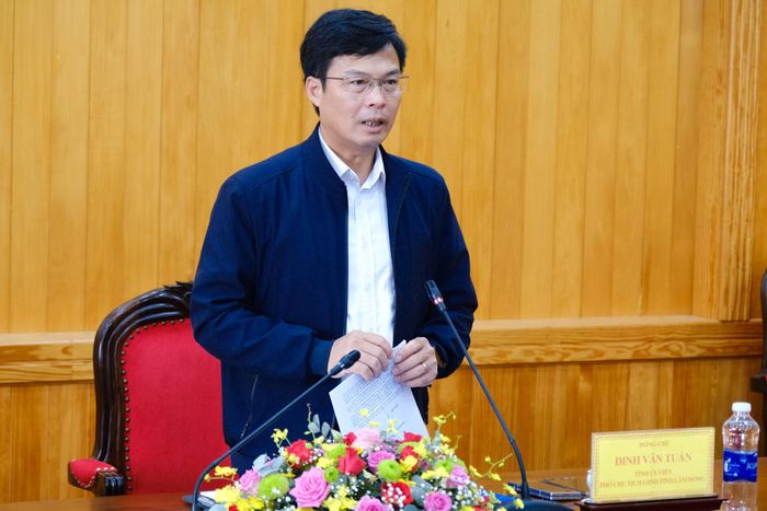 Phó Chủ tịch UBND tỉnh Đinh Văn Tuấn kết luận buổi làm việc