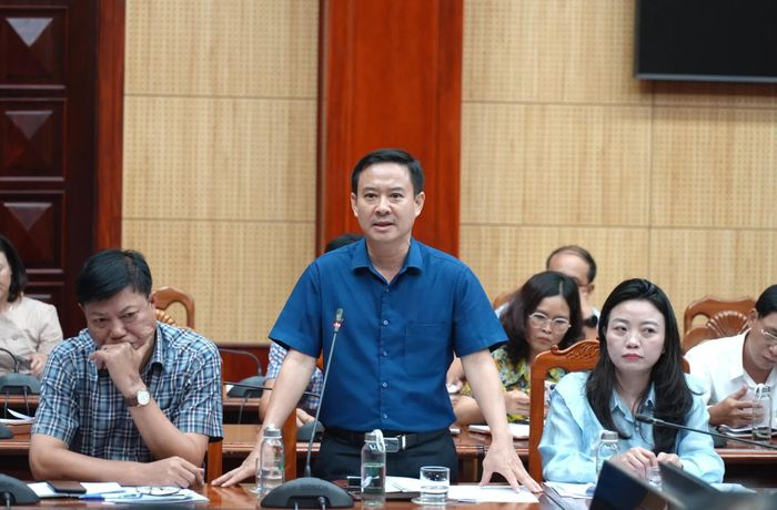 Đại diện lãnh đạo Sở Văn hóa, Thể thao và Du lịch phát biểu tại buổi làm việc - Ảnh: T.Đ