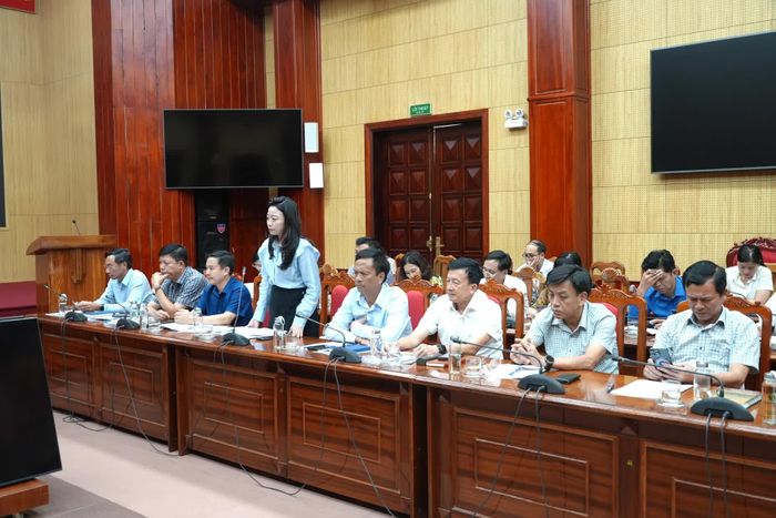 Đại biểu phát biểu tại buổi làm việc - Ảnh: T.Đ