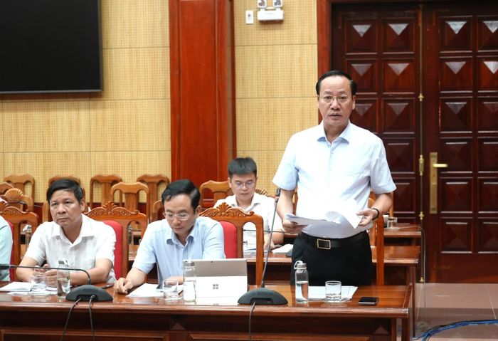 Đại diện lãnh đạo Sở Tài chính phát biểu tại buổi làm việc - Ảnh: T.Đ