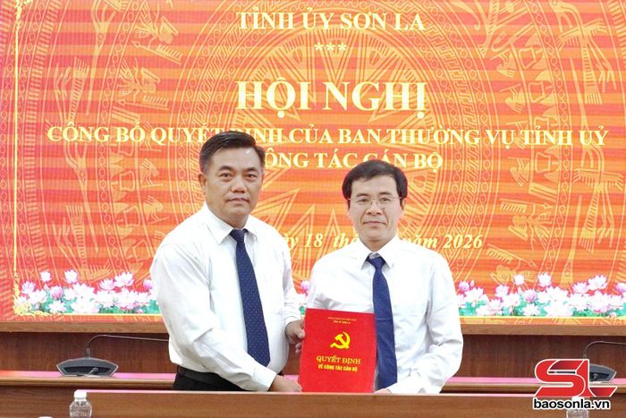 Các đồng chí lãnh đạo văn phòng Tỉnh ủy chúc mừng đồng chí Đào Tuấn Đạt.