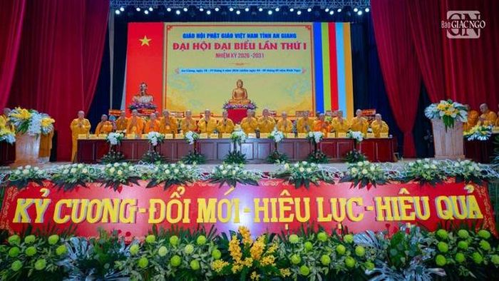 Đại hội đại biểu Phật giáo tỉnh An Giang lần thứ I, nhiệm kỳ 2026-2031 sẽ diễn ra phiên chính thức vào sáng mai 19-6-2026 tại hội trường Trung tâm Văn hóa - Nghệ thuật tỉnh với sự hiện diện của 700 đại biểu tham dự