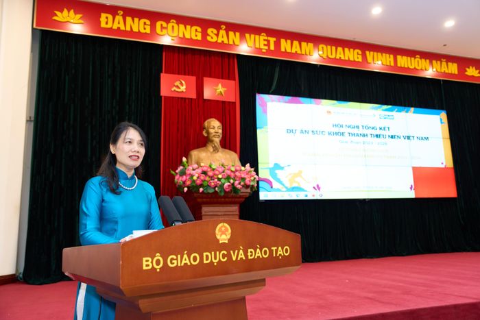 Giám đốc quốc gia Plan International Việt Nam Lê Quỳnh Lan chia sẻ tại Hội nghị.