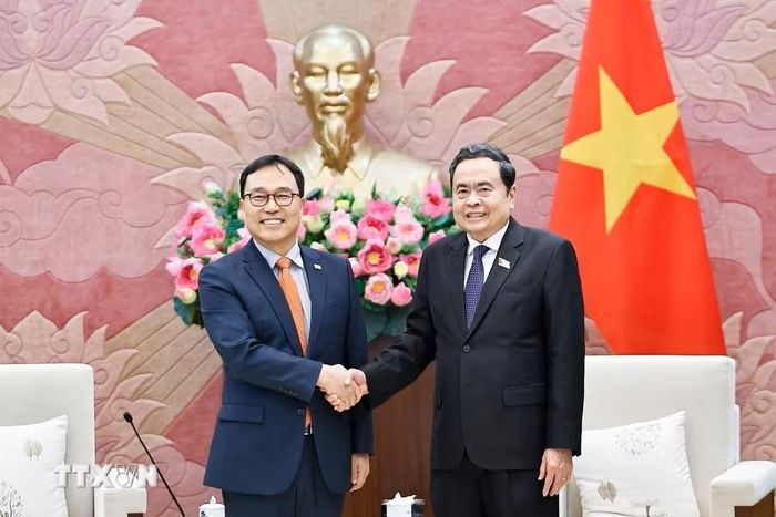 Chủ tịch Quốc hội Trần Thanh Mẫn tiếp Đại sứ Hàn Quốc tại Việt Nam. Ảnh: TTXVN.