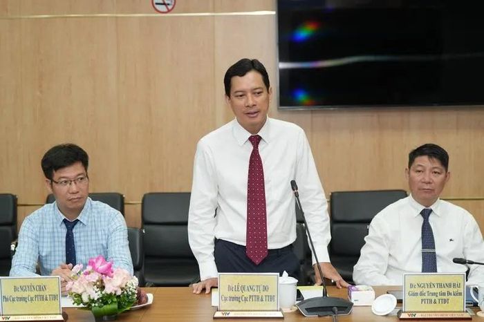 Ông Lê Quang Tự Do - Cục trưởng Cục Phát thanh, Truyền hình và Thông tin điện tử phát biểu tại sự kiện