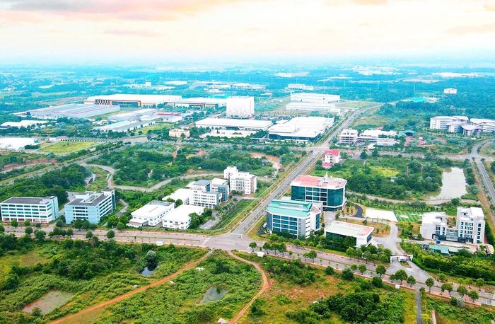 Một góc Trường Đại học FPT tại Khu công nghệ cao Hòa Lạc. Ảnh: Phạm Hùng