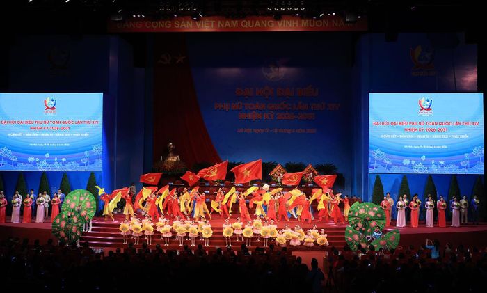 Chương trình nghệ thuật chào mừng Đại hội. Ảnh: TTXVN