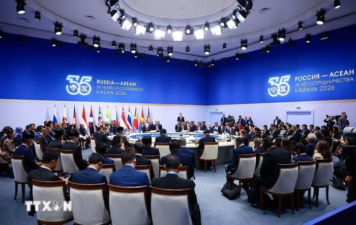 Phiên toàn thể Hội nghị Cấp cao kỷ niệm 35 năm quan hệ ASEAN - Nga. Ảnh: TTXVN