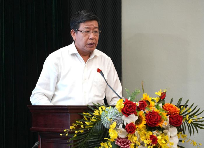 Phó Chủ tịch Thường trực UBND thành phố Hà Nội Dương Đức Tuấn phát biểu tại hội nghị. Ảnh: PV