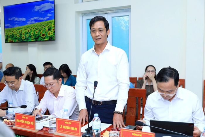 Giám đốc Sở Nông nghiệp và Môi trường Hà Nội Lê Thanh Nam phát biểu. Ảnh: Viết Thành
