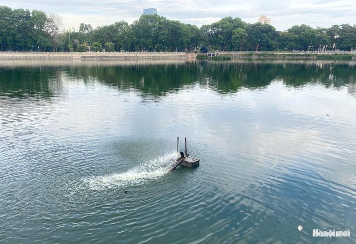 Triển khai biện pháp sục khí nhằm tăng lượng ôxy hòa tan trong nước.