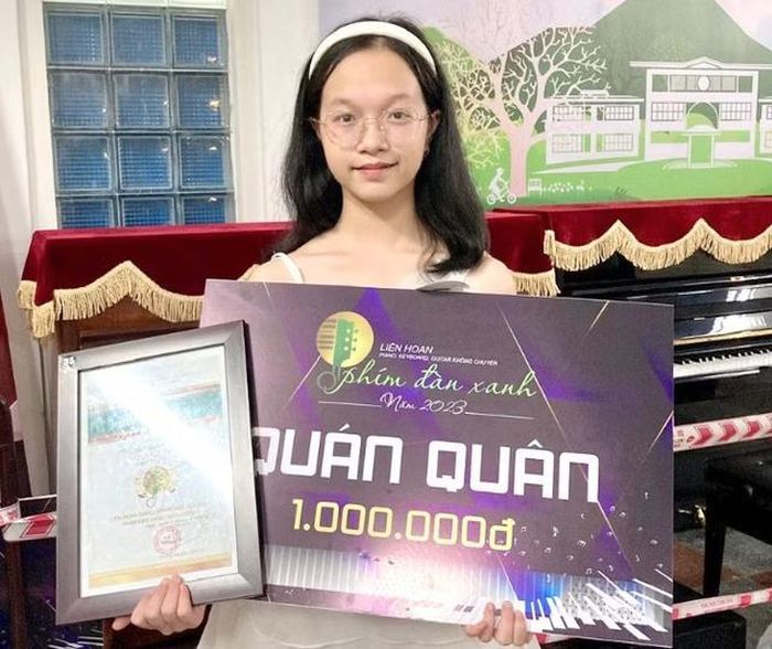 An Nhiên từng giành giải Quán quân piano "Phím đàn xanh" năm 2023. Ảnh: TPO
