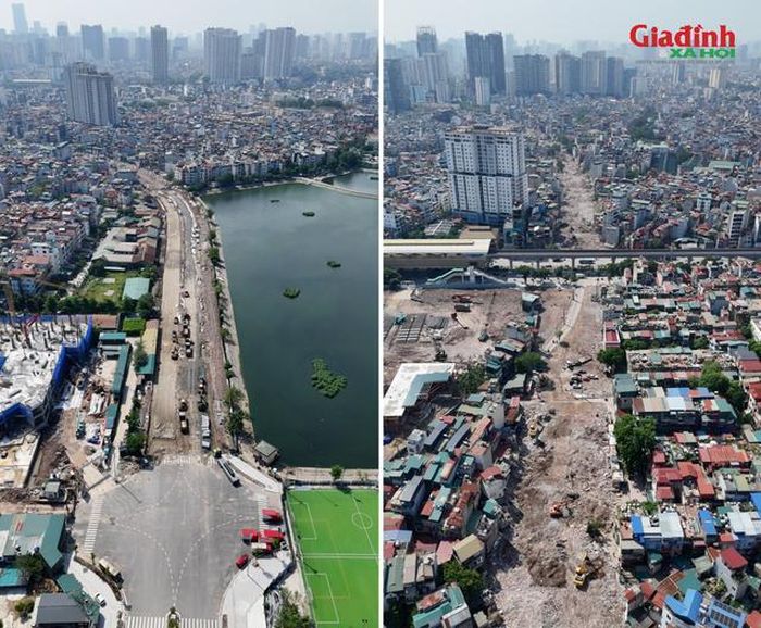 Theo UBND TP Hà Nội, các tuyến vành đai và trục hướng tâm như Vành đai 2,5, đường 3,5 và dự án cải tạo, nâng cấp Quốc lộ 6, thành phố đã hoàn thành nhiều hạng mục chuẩn bị mặt bằng, từng bước bàn giao đất sạch phục vụ thi công. Ảnh: Bảo Loan