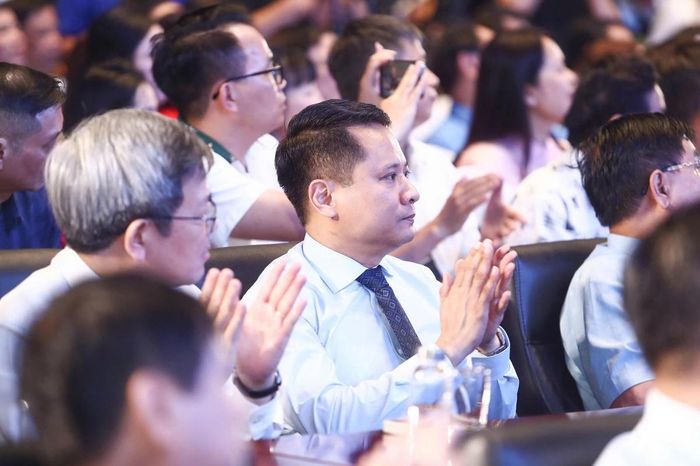 Tổng Biên tập Báo Đại đoàn kết Trương Thành Trung tham dự lễ khai mạc Hội Báo toàn quốc 2026. Ảnh: Lê Khánh.