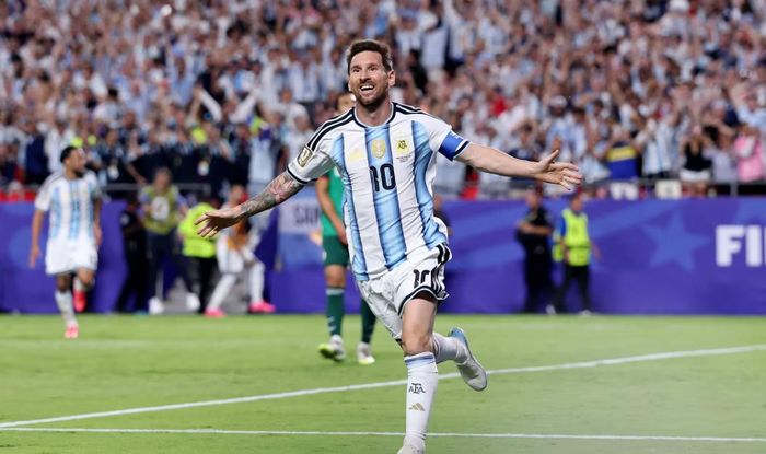 Messi vẫn tỏa sáng ở tuổi 39 với cú hat trick đầu tiên của Cúp thế giới 2026. Ảnh: EPA.