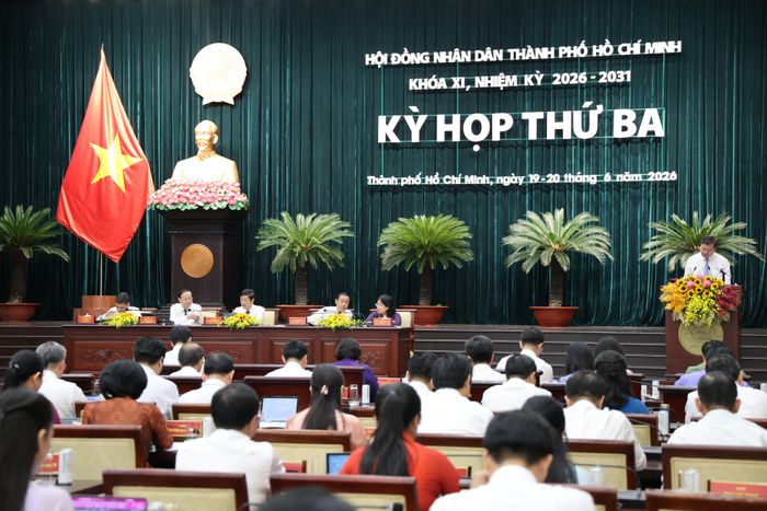 Kỳ họp thứ 3, HĐND TP.HCM khóa XI, nhiệm kỳ 2026-2031. Ảnh: LÊ THOA