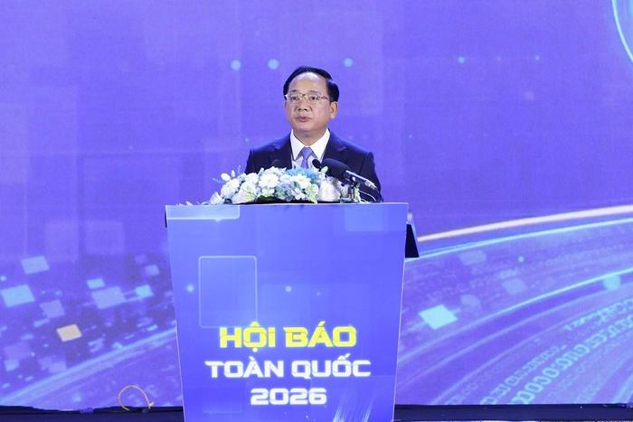 Ủy viên Bộ Chính trị, Bí thư Trung ương Đảng, Trưởng Ban Tuyên giáo và Dân vận Trung ương Trịnh Văn Quyết phát biểu tại lễ khai mạc