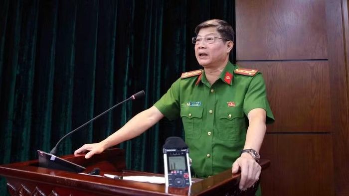 Đại tá Chu An Thanh thông tin về vụ án.