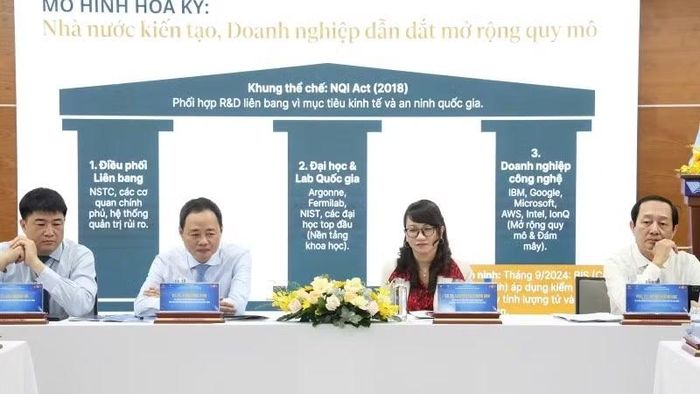 Các đồng chí chủ trì hội thảo.