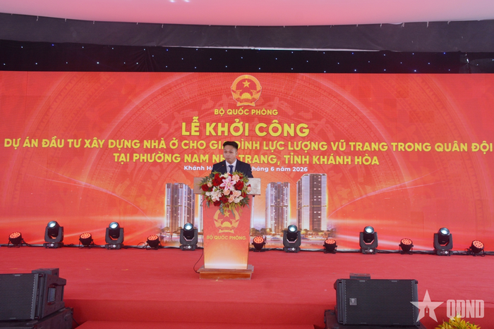 Ông Võ Đình Khang, đại diện chủ đầu tư phát biểu.