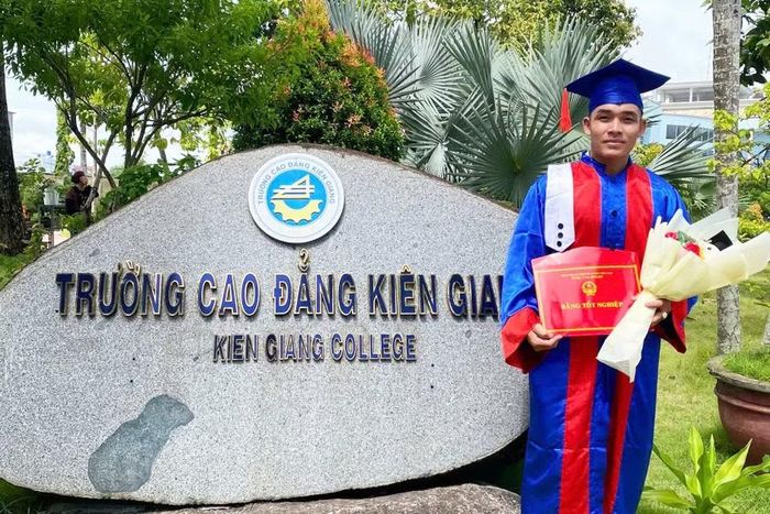 Anh Toại tốt nghiệp ngành Công nghệ ô tô, Trường CĐ Kiên Giang năm 2022.