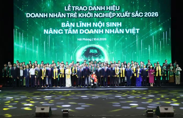 Hội LHTN Việt Nam, Hội Doanh nhân trẻ Việt Nam tổ chức lễ trao danh hiệu Doanh nhân trẻ khởi nghiệp xuất sắc 2026, chào mừng Đại hội Đại biểu toàn quốc Đoàn TNCS Hồ Chí Minh lần thứ XIII, nhiệm kỳ 2026 - 2031.