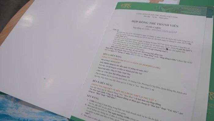 Một bản hợp đồng để lừa khách hàng.