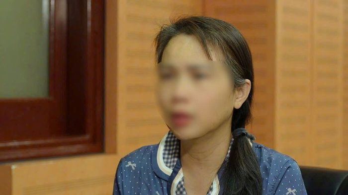 Nguyễn Thị Tố Loan tại trụ sở Công an.