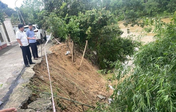 Vị trí sạt lở trước khi triển khai dự án.