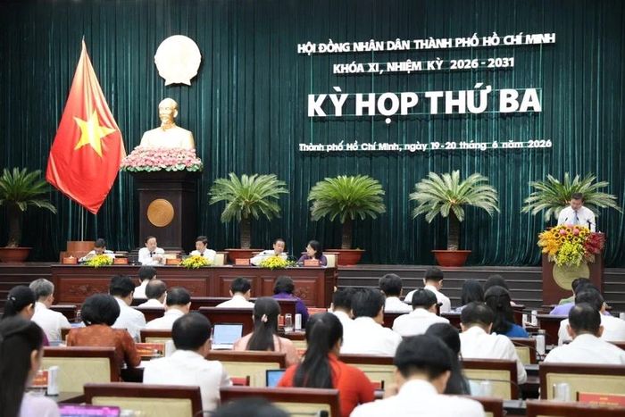 Toàn cảnh kỳ họp thứ ba HĐND TP..HCM khóa XI. Ảnh: Lê Thoa