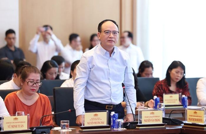  Đồng chí Nguyễn Văn Thắng, Bí thư Đảng ủy, Tổng Biên tập Báo Bảo vệ pháp luật phát biểu tại cuộc gặp mặt lãnh đạo các cơ quan báo chí nhân dịp kỷ niệm 101 năm Ngày Báo chí cách mạng Việt Nam do Thủ tướng Chính phủ Lê Minh Hưng và Chủ tịch Quốc hội Trần Thanh Mẫn đồng chủ trì vào chiều ngày 14/6/2026, tại Nhà Quốc hội, Thủ đô Hà Nội (Ảnh: Quang Phúc).