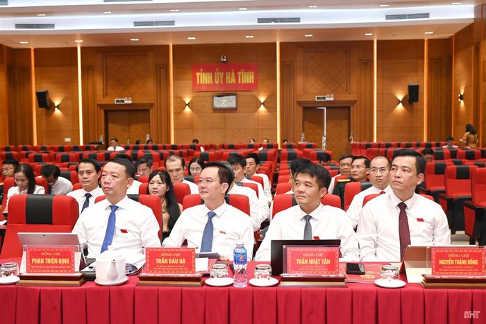 Đồng chí Phan Thiên Định - Phó Bí thư Tỉnh ủy, Chủ tịch UBND tỉnh và các đại biểu dự kỳ họp.