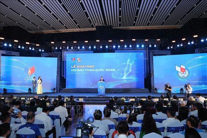Quang cảnh lễ khai mạc Hội báo toàn quốc 2026. Ảnh: Minh Quyết/TTXVN