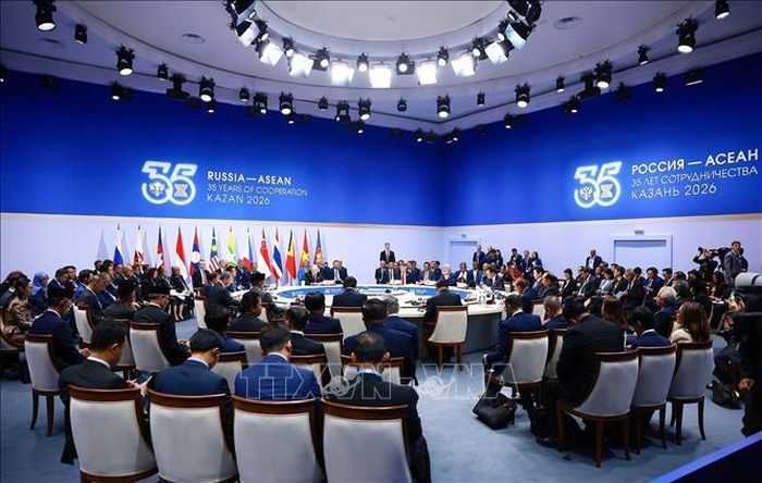 Phiên họp toàn thể Hội nghị Cấp cao Kỷ niệm 35 năm quan hệ ASEAN-Nga, sáng 18/6/2026. Ảnh: Dương Giang/TTXVN