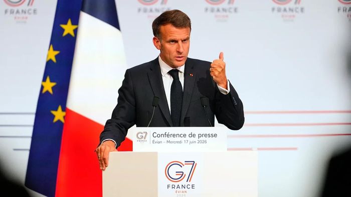 Tổng thống nước chủ nhà Pháp Emmanuel Macron nhấn mạnh hội nghị đã diễn ra trong “tinh thần đoàn kết”. Ảnh: AP