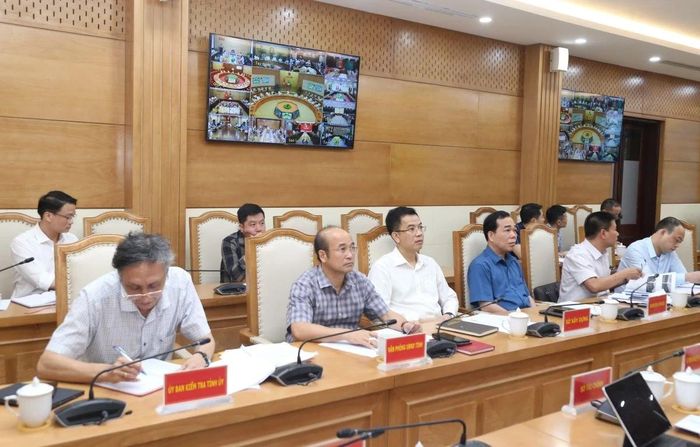 Các đại biểu dự hội nghị tại điểm cầu tỉnh Thanh Hóa.