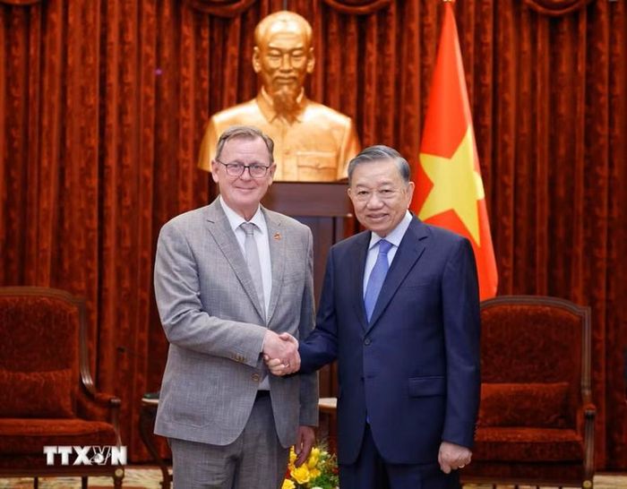 Tổng Bí thư, Chủ tịch nước Tô Lâm tiếp Phó Chủ tịch Quốc hội Cộng hòa Liên bang Đức - Ảnh: TTXVN
