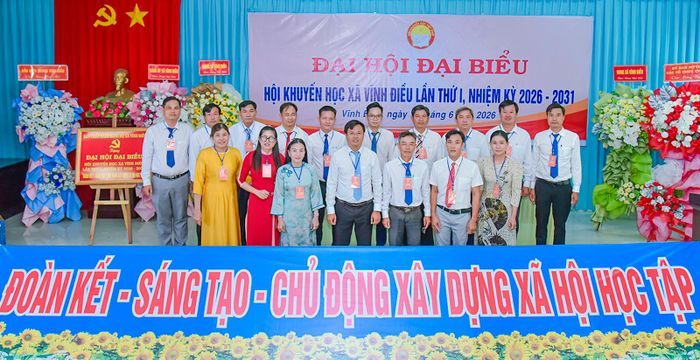 Ban Chấp hành Hội Khuyến học xã Vĩnh Điều khóa I, nhiệm kỳ 2026 - 2031.