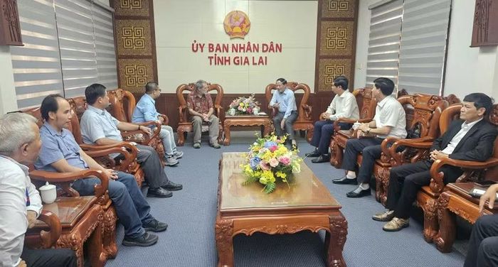  Quang cảnh buổi tiếp. Ảnh: Đức Hải 