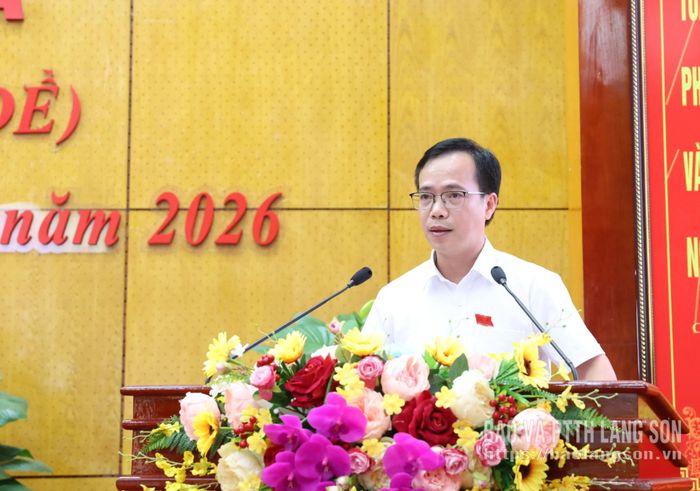 Lãnh đạo Ban Pháp chế HĐND tỉnh trình bày báo cáo thẩm tra đối với dự thảo nghị quyết tại kỳ họp