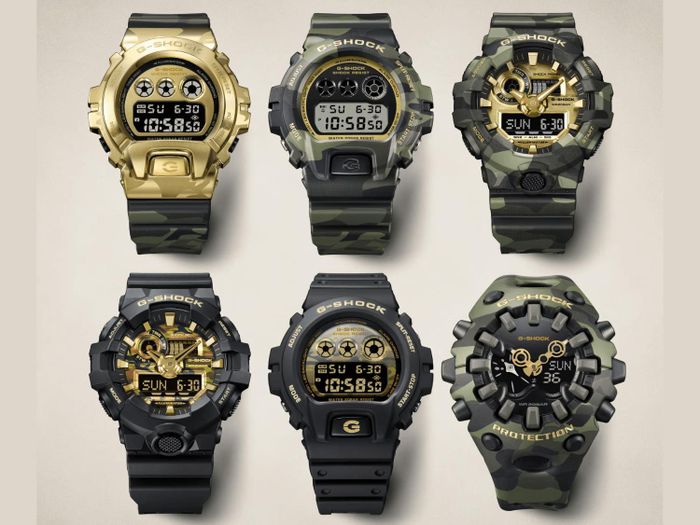 Bốn trong số sáu mẫu đồng hồ rằn ri của Casio hiện đã có mặt tại thị trường Mỹ.